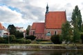 The exterior of a Gothic church, Poland.