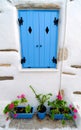 Exterior of Greek house Royalty Free Stock Photo