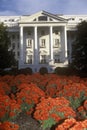 Exterior of Greenbrier Country Club and Resort with flowers in foreground, White Sulphur Spring, WV