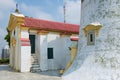 Exterior of the Guia Lighthouse and Church in Macau, China.