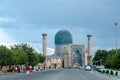 Exterior of Guri Amir mausoleum in Samarkand, Uzbekistan.