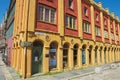 Exterior of the Hanseatic museum historical building in Bergen, Norway.