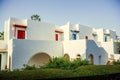 Exterior Hotel in the Greek style, on the Aegean Sea