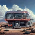 The exterior of the house of the future