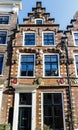 Exterior of the house of painters Goltzius and Saenredam in the historic center of Haarlem, The Netherlands