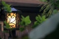 Exterior house post lamp Royalty Free Stock Photo