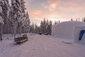 Ice hotel in Lapland near Sirkka, Finland