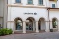 Exterior image of a Lacoste shop front