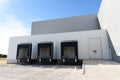 Exterior industrial warehouse Royalty Free Stock Photo