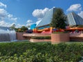 The exterior of the Journey into Imagination in the EPCOT theme park at Disney World