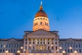 Kansas State Capital Building at Night Royalty Free Stock Photo