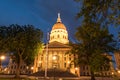 Kansas State Capital Building at night Royalty Free Stock Photo