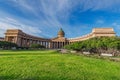 Exterior of Kazan Cathedral at sunrise. Saint Petersburg