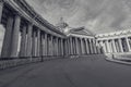 Exterior of Kazan Cathedral at sunrise. Saint Petersburg