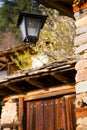 Exterior lantern light fitting on a rural house Royalty Free Stock Photo