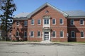 Exterior of a large red brick building Royalty Free Stock Photo