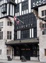 Exterior of the Liberty of London luxury store on Regent Street in the West End of London, UK