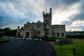 Exterior of Lough Eske Castle Hotel at sunset in Donegal, Ireland Royalty Free Stock Photo