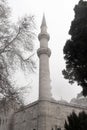 Exterior low angle day shot of domes Suleymaniye Mosque Royalty Free Stock Photo