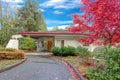 Exterior of a luxury home. View of the entrance porch Royalty Free Stock Photo