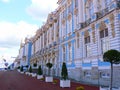 The exterior of the magnificent Catherine Palace at Tsarskoe Selo near St Petersburg Royalty Free Stock Photo