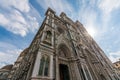 Exterior and main facade of Cathedral of Santa Maria del Fiore in Florence, Italy Royalty Free Stock Photo