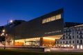 Exterior of the modern architecture of LAC cultural center in Lugano Royalty Free Stock Photo