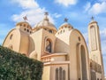 Exterior of modern El sama Eyeen Coptic Church in Sharm El Sheikh, Egypt Royalty Free Stock Photo