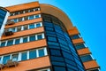 Exterior of a modern multi-story apartment building. Facade, windows and balconies Royalty Free Stock Photo