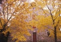 Exterior of Moravian Grist Mill in Autumn, New Jersey Royalty Free Stock Photo