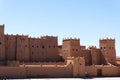 Exterior of the mud brick Kasbah of Taourirt, Ouarzazate, Morocco. Unesco World Heritage Site Royalty Free Stock Photo