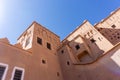 Exterior of the mud brick Kasbah of Taourirt, Ouarzazate, Morocco. Unesco World Heritage Site Royalty Free Stock Photo