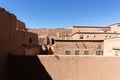 Exterior of the mud brick Kasbah of Taourirt, Ouarzazate, Morocco. Unesco World Heritage Site Royalty Free Stock Photo