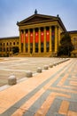 Exterior of the Museum of Art in Philadelphia, Pennsylvania. Royalty Free Stock Photo