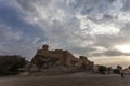 Exterior of Nakhal fort during sunset, Oman, Middle East