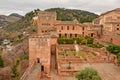 Exterior of Nasrid palace, part of Alhambra moorish castle, Granada Royalty Free Stock Photo