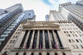 Exterior of New york Stock Exchange, Wall street, lower Manhattan, New York City, USA. Royalty Free Stock Photo