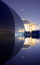 Exterior night view of National Opera Theater Royalty Free Stock Photo