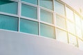 Exterior office glass windows uv protection of modern business eco building Royalty Free Stock Photo