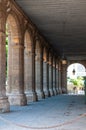 Columns of colonial construction in a building in Old Havana. Cuba Royalty Free Stock Photo