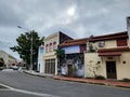 Exterior of old buildings in Carnarvon street, George Town.