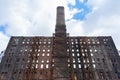 Exterior of the Old Domino Sugar Factory at Domino Park in Williamsburg Brooklyn