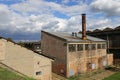 Exterior of  the old factory building in the industrial area Royalty Free Stock Photo