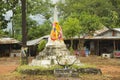 Exterior of the old Pagoda at the Three Pagodas Pass in Sangklaburi, Thailand.