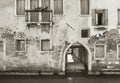 Exterior of old residential building in Venice, Italy Royalty Free Stock Photo