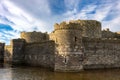 Exterior of an old stone medieval castle - Beaumaris Castle