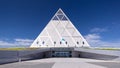 Exterior of the Palace of Peace and Reconciliation building timelapse hyperlapse in Astana, Kazakhstan.