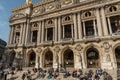 Exterior of the Palais Garnier, opera house of Paris, in late October Royalty Free Stock Photo