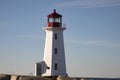 Exterior of Peggys Cove Lighthouse, Nova Scotia, Canada Royalty Free Stock Photo