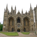 Exterior of Peterborough cathedral, Cambridgeshire UK